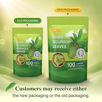 NalLife Soursop Leaves Tea - 100 Dried Whole Leaves for Tea