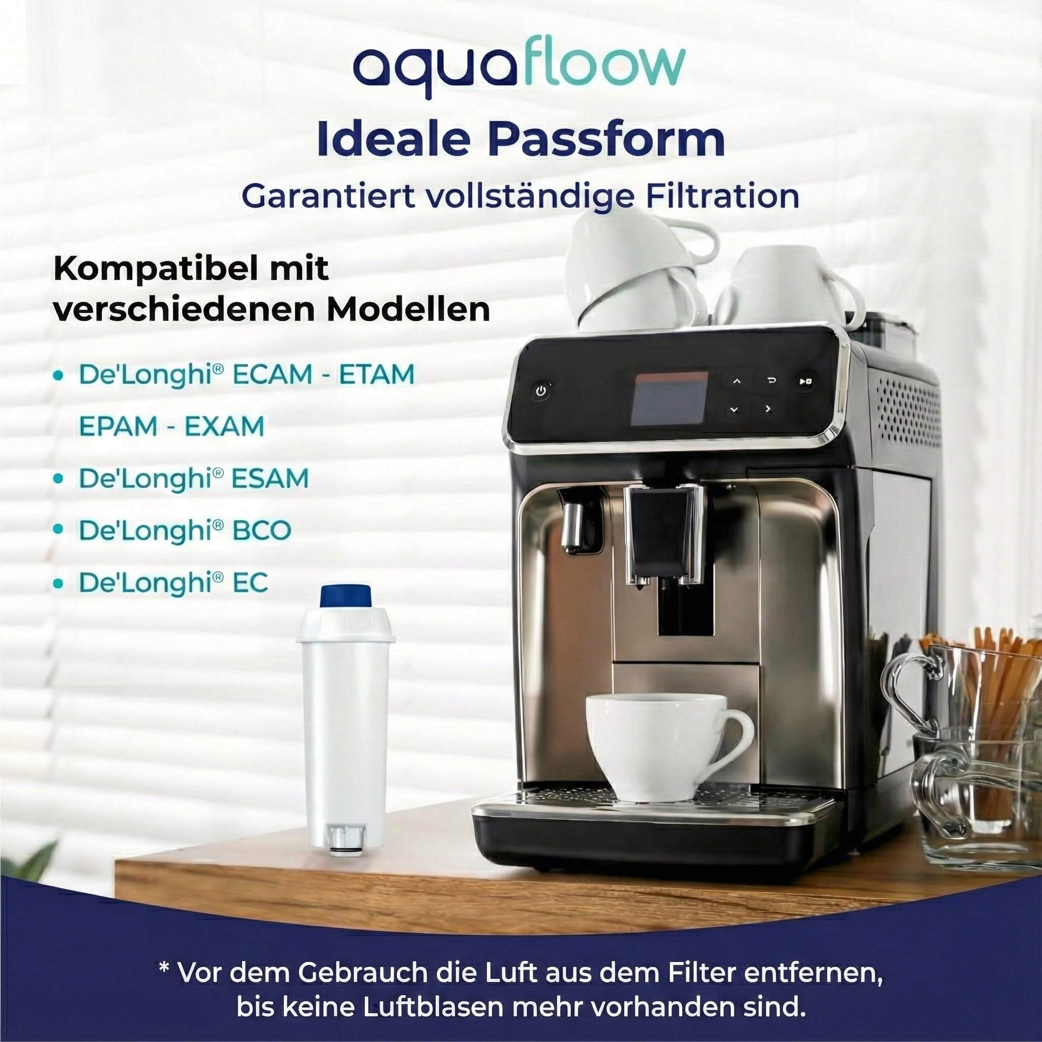 De Longhi Water Filter DLSC002 (Pack of 1), White