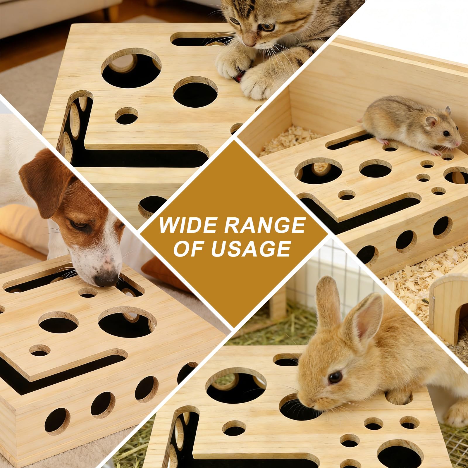 2 en 1 Jouet Interactif pour Chat, Jeu Chat Interactif, Griffoire a Chat pour Griffes Boîte à Ongles pour Chat Contenant du Papier de Verre pour Le Soin des Griffes, Boîte Puzzle à Gratter