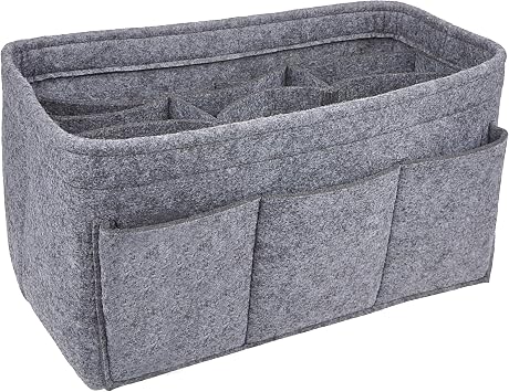 حقيبة يد Vercord Felt Purse Organizer إدراج حقيبة تشكيل بطانة في أكياس لسرعة Neverfull Tote Grey Small