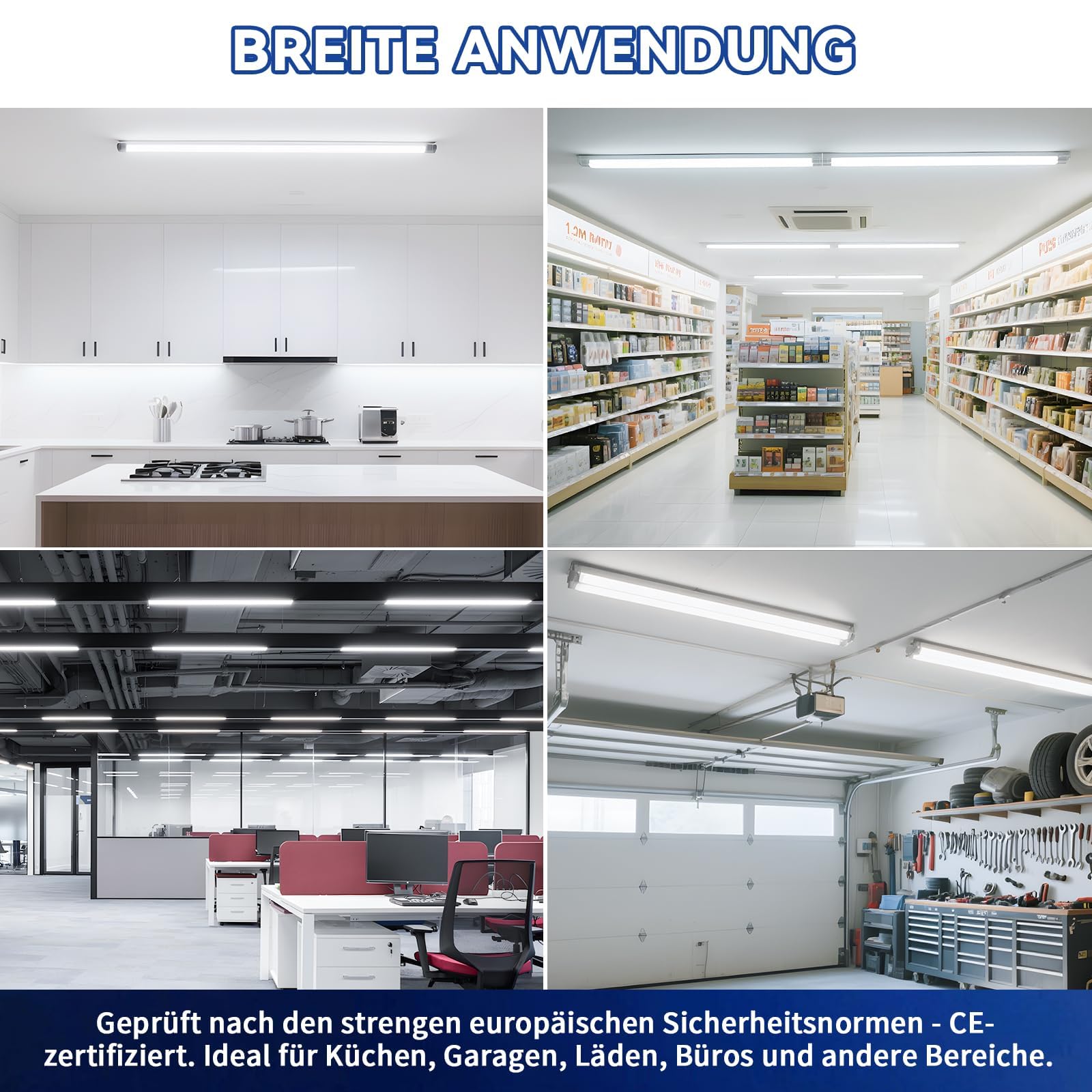 JESLED 2er Pack LED Röhre 150cm T8 G13 18W 4000K 2970 Lumen PC-Material