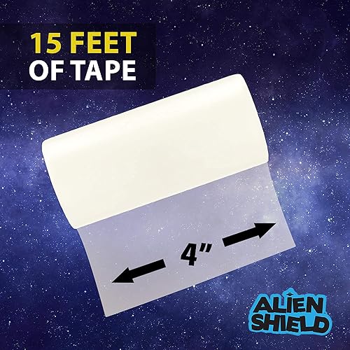 Miniatura 2 de Alien Shield - Cinta de sellado transparente, impermeable, cinta adhesiva para reparar desgarros, grietas y fugas, 3 rollos en total de 15 pies x 4