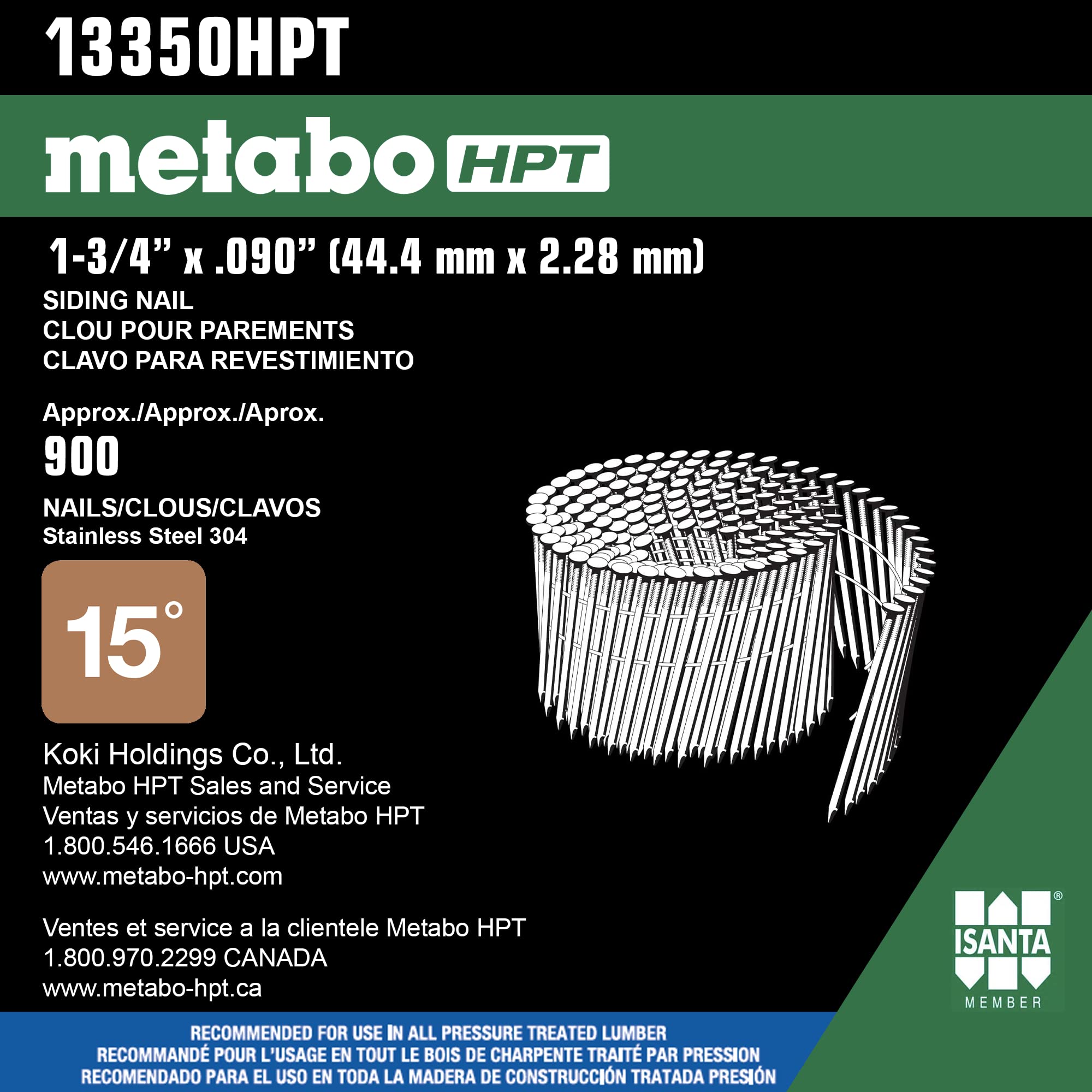Metabo HPT Stainless Steel Siding Nails - 900 Count -3