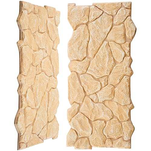 2 Pack Faux Fireplace Stone Wall Veneer Panels 47.24" x