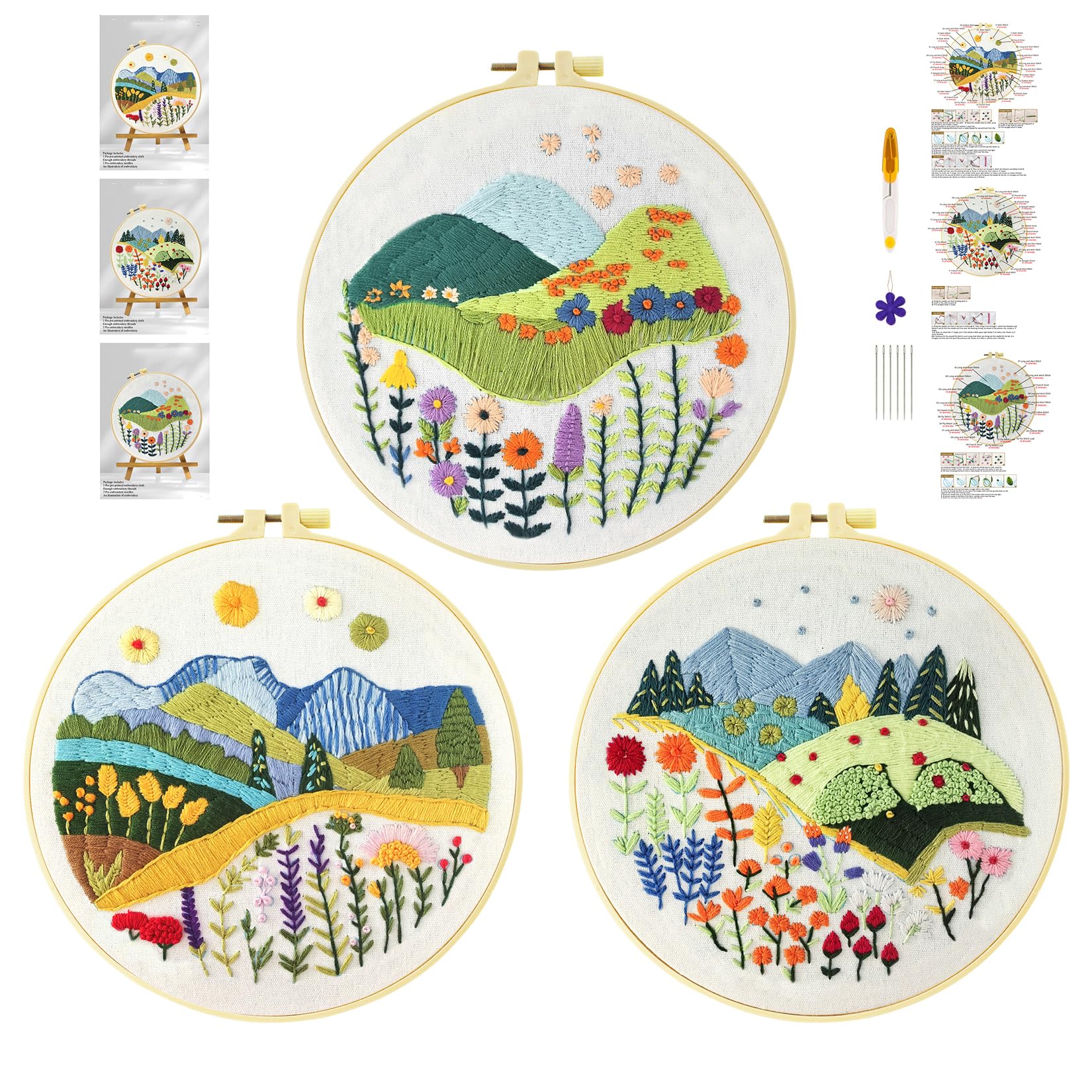 Stick Set Cukol Cukol Kreuzstich Set Vorgedruckt Weihnachten, Stickvorlagen Stickbilder Vorgedruckt Kreuzstich Stickpackungen Stickpackung Cross Stitch Stickset Sticken Set Erwachsene Anfänger Embroidery Kit