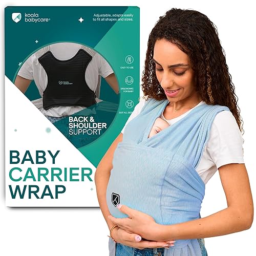 Koala Babycare Portabebés, fácil de llevar como camiseta, portabebés original para recién nacidos hasta niños pequeños, cabestrillo talla única para