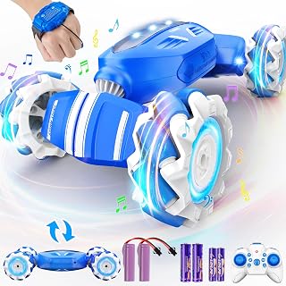 Remote Control Car, Gesture Sensing RC Car Boys Toys for 6-8 Years Old, Best Birthday Gifts for Kids, 4WD, 2.4Ghz, 360° Rotating, 2 Control Modes Control Transformer Toys Twist Cars