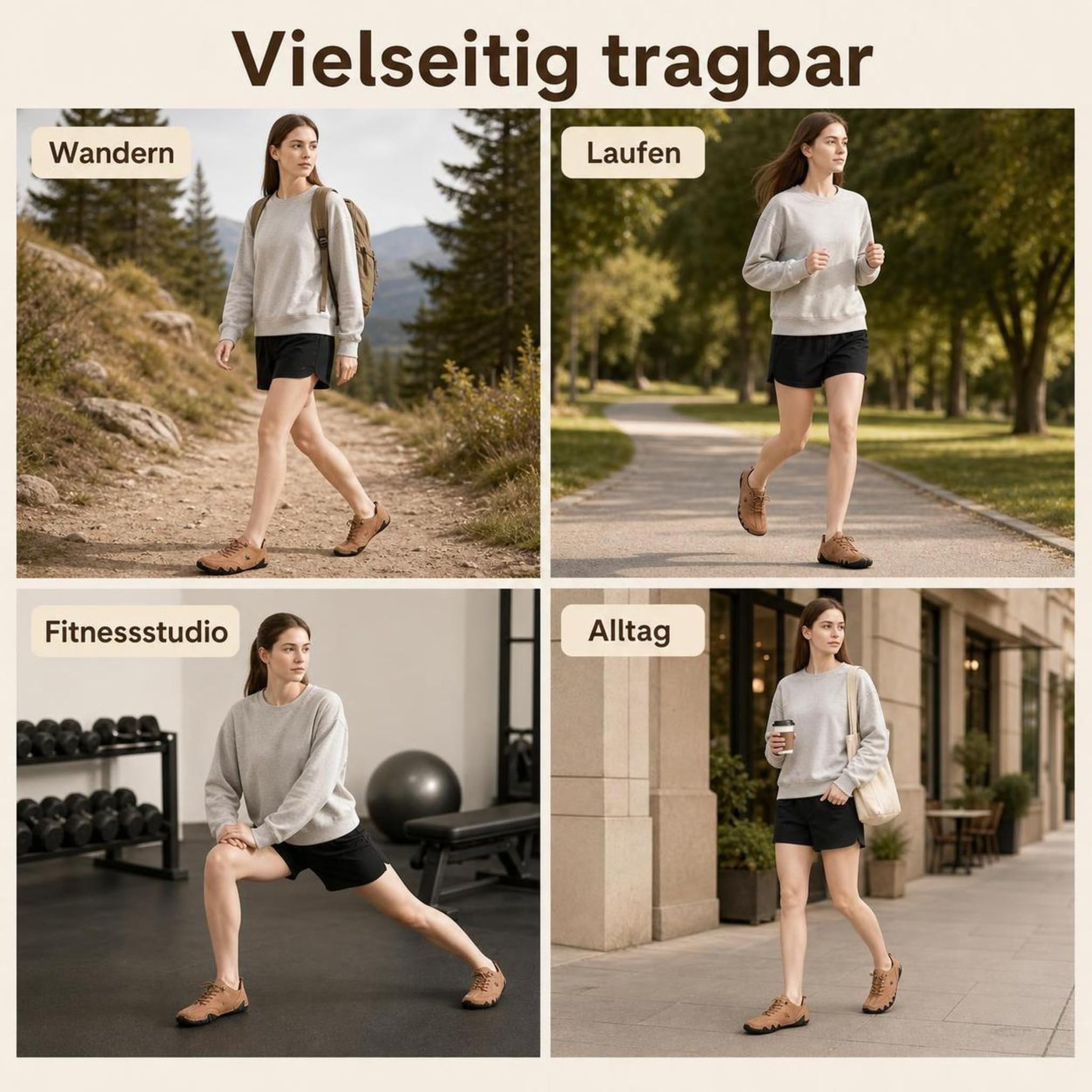 Ultra-Bequeme Barfußschuhe aus Leder für Damen und Herren im Alltag | Flexible Sohle, Weiches Innenfutter und Angenehme Passform für Spaziergänge, Freizeit und Reisen