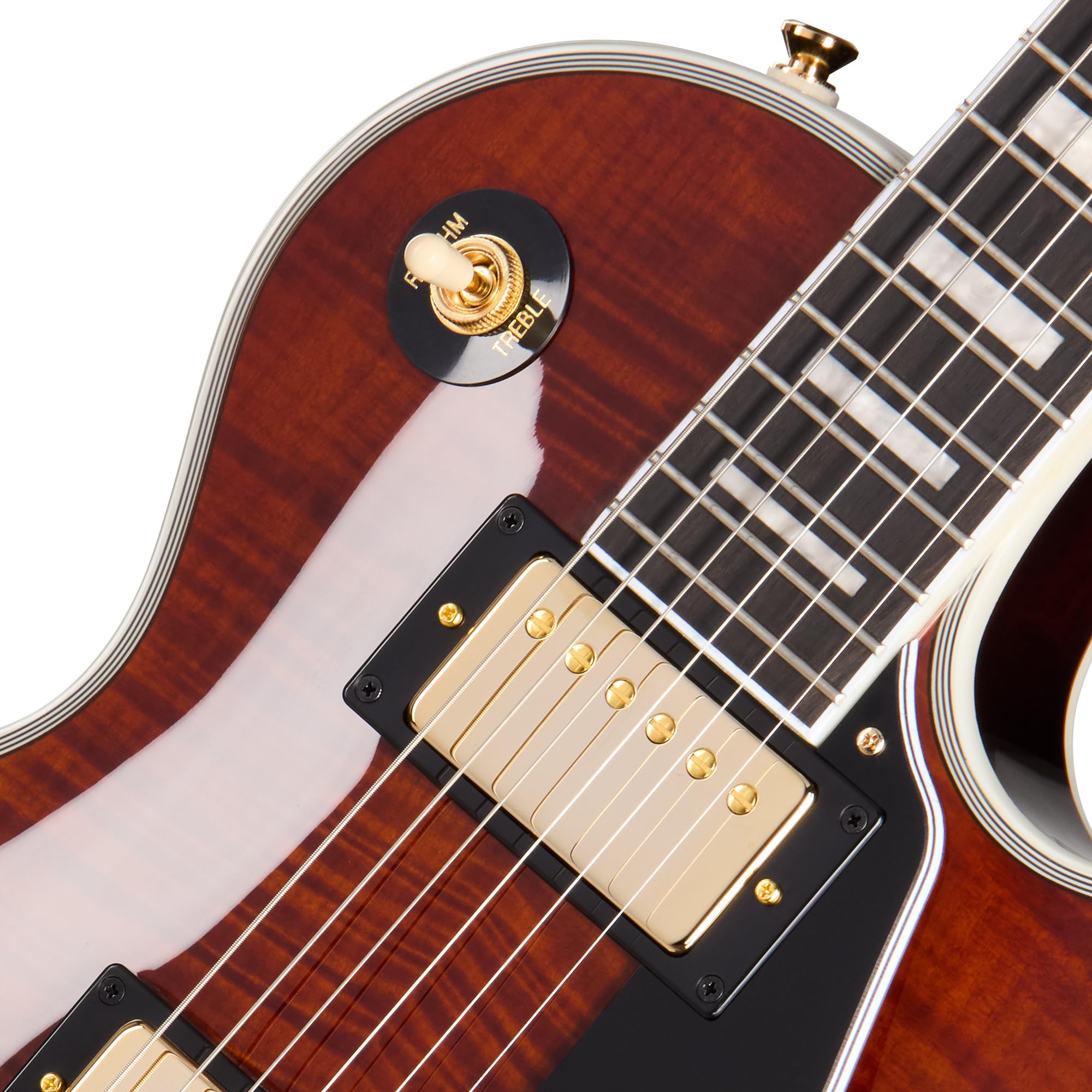 Amazon.com: Epiphone EXCLUSIVE Les Paul Custom Figured, Root