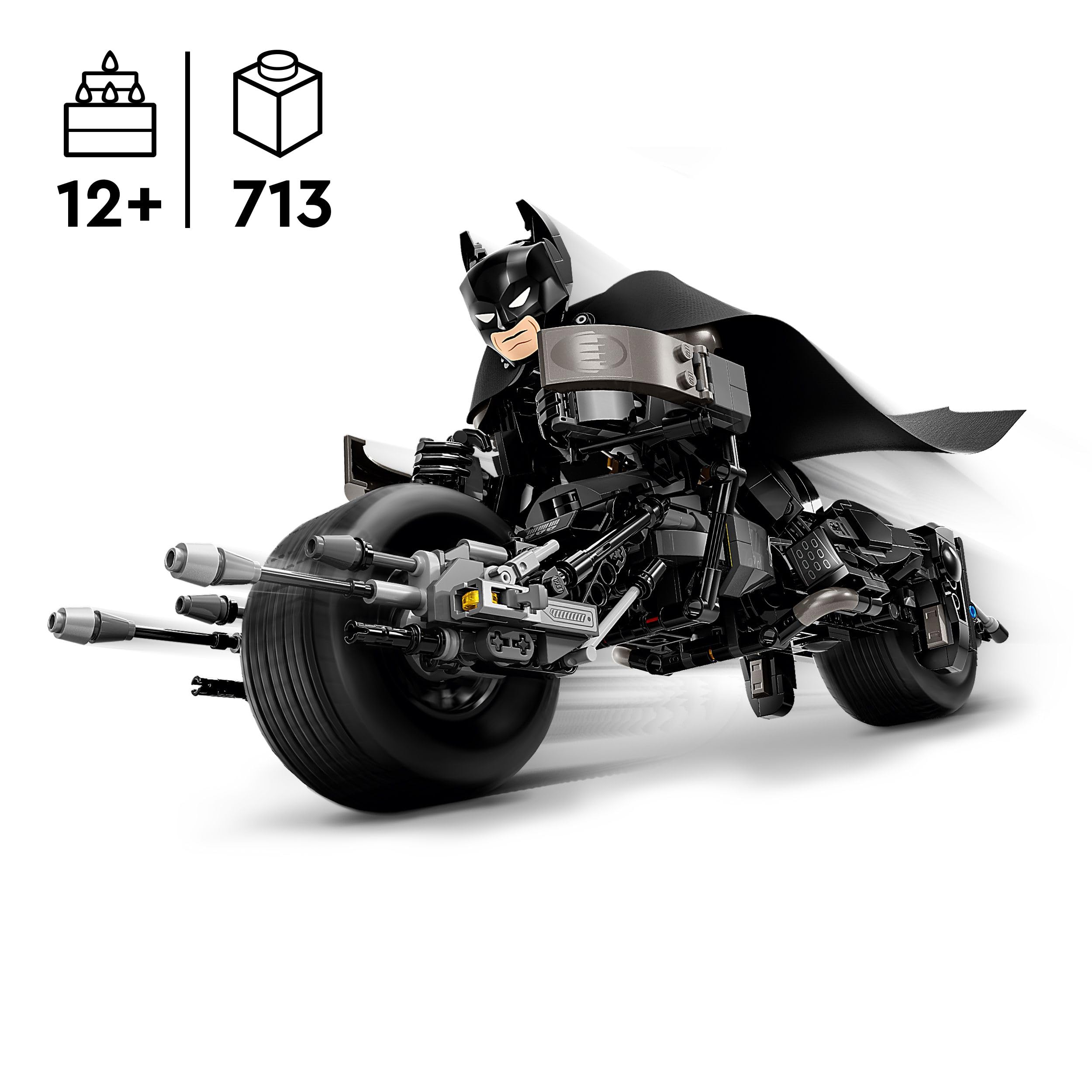 Super Heroes DC - Batman Construction Figure and the Bat-Pod