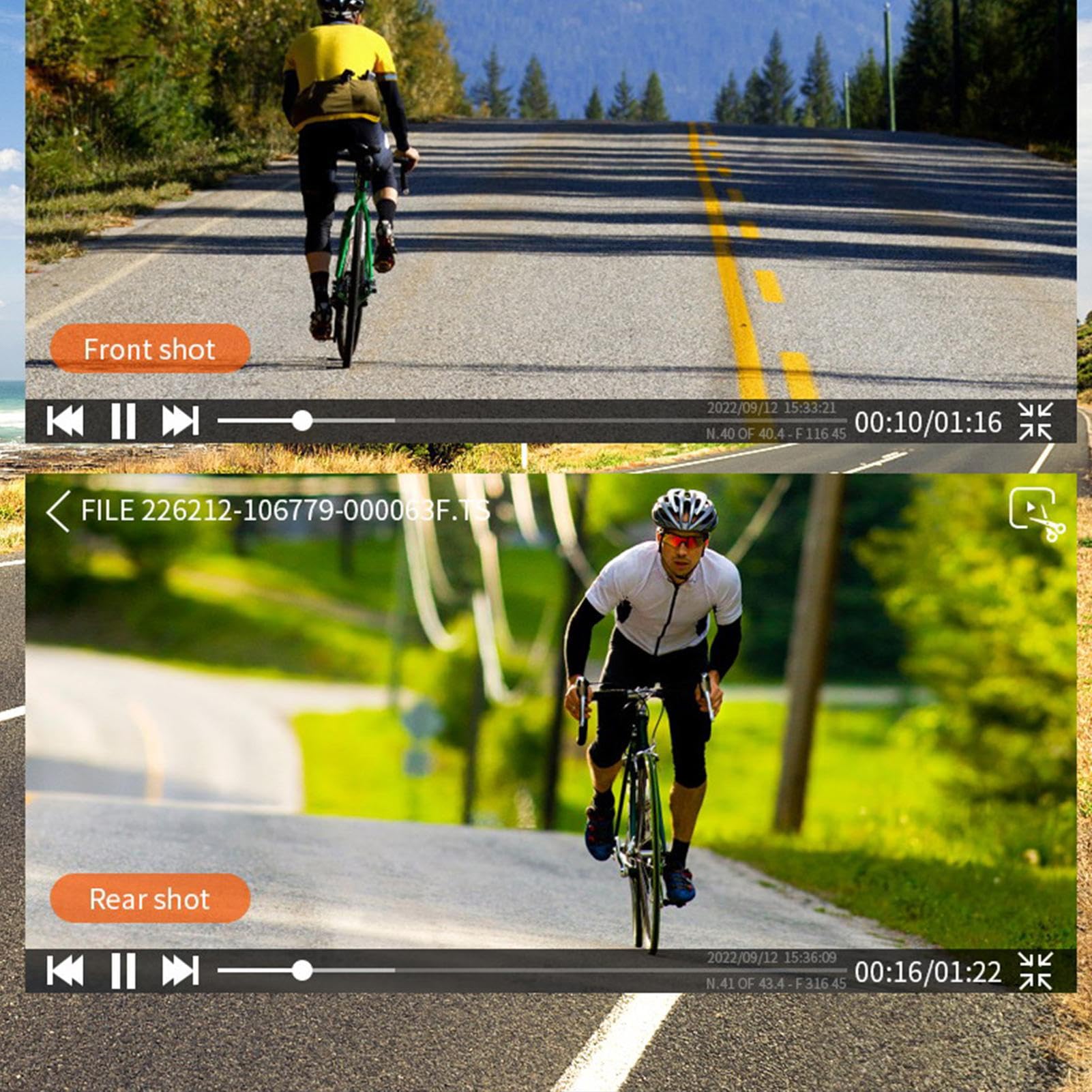 Dash Cam per moto, di telecamere da 10,3 x 6 x 2,7 cm, registratore