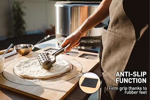 Miniatura 3 de Solo Stove Tabla de cortar Pi con contenedores| Tabla de cortar grande con 3 recipientes inastillables con tapas, tabla de cortar de bambú para