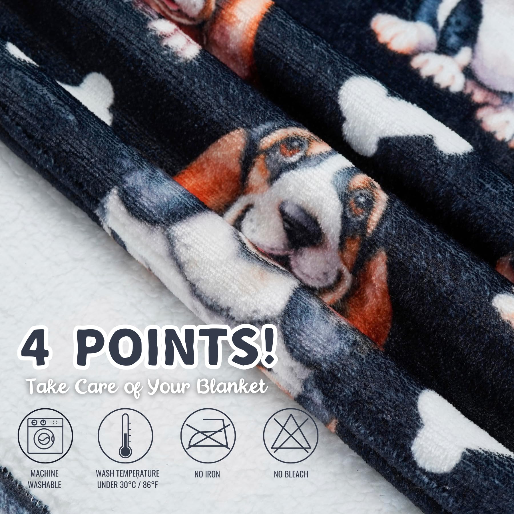 Huglanket Basset Hound Gifts for Women, Wearable Flannel Blanket Hoodies, Super Soft Warm Cozy with Big Pockets - One Size Fits Most