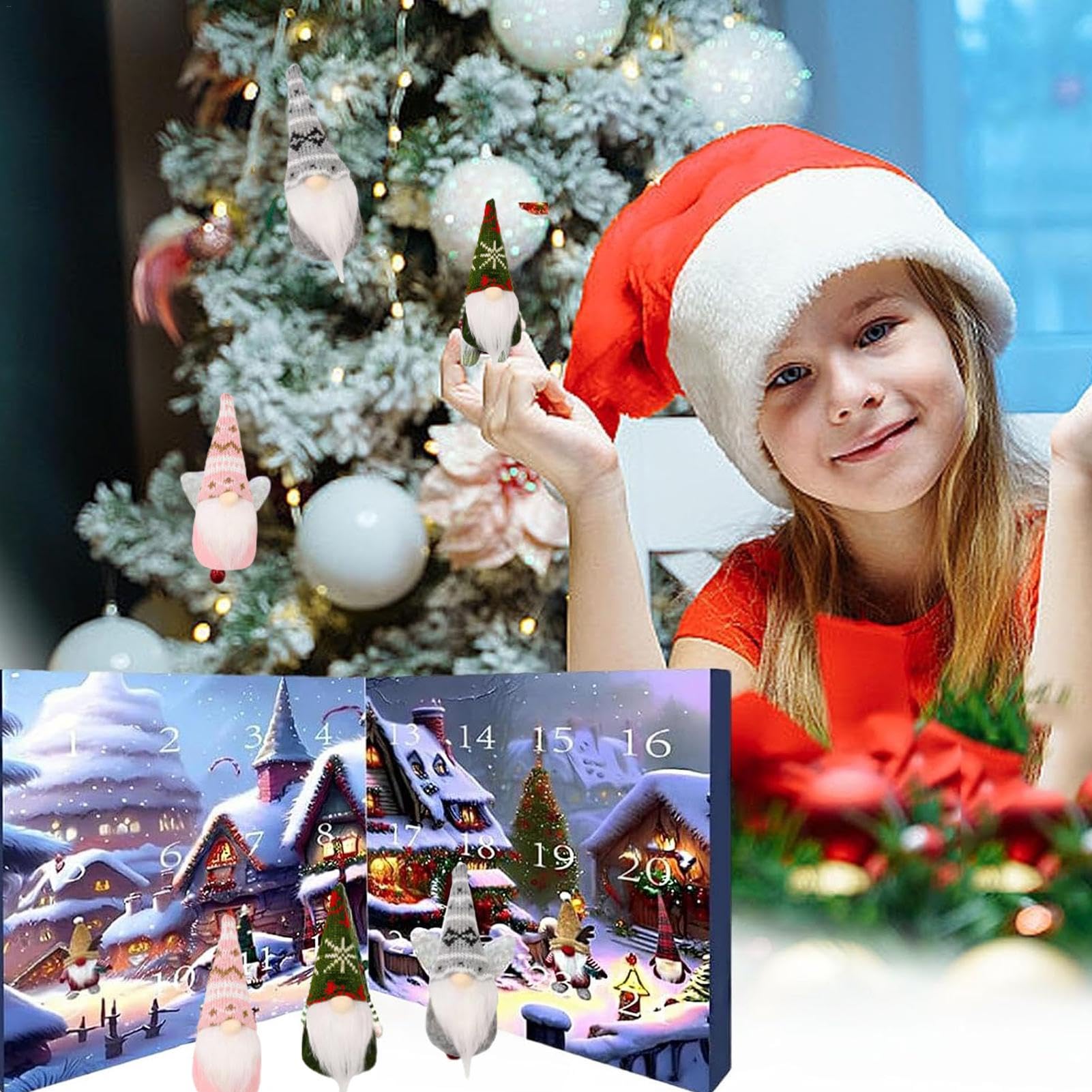 2024 Weihnachtswichtel Adventskalender, 24 Tage Weihnachten Adventskalender Mit Sammlerstück Wichtel Puppen, Weihnachten Countdown Überraschung Urlaub Dekor Wichtel Kalender Geschenk Für Erwachsene
