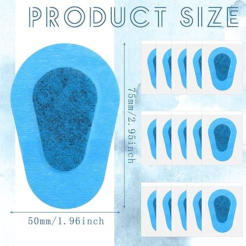 Miniatura 2 de 80 parches adhesivos para los ojos, almohadillas desechables para adultos, vendajes adhesivos sin látex (3 x 2 pulgadas, azul)