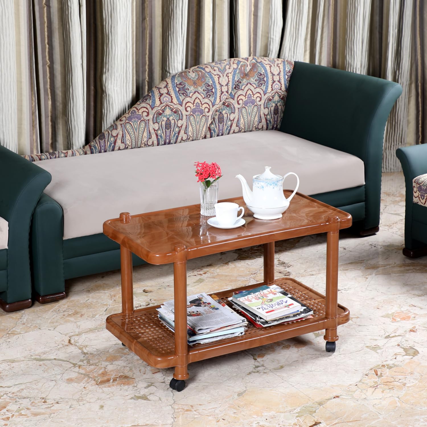 Cello Oscar Four Seat center Table (Sandalwood Brown)-image-23