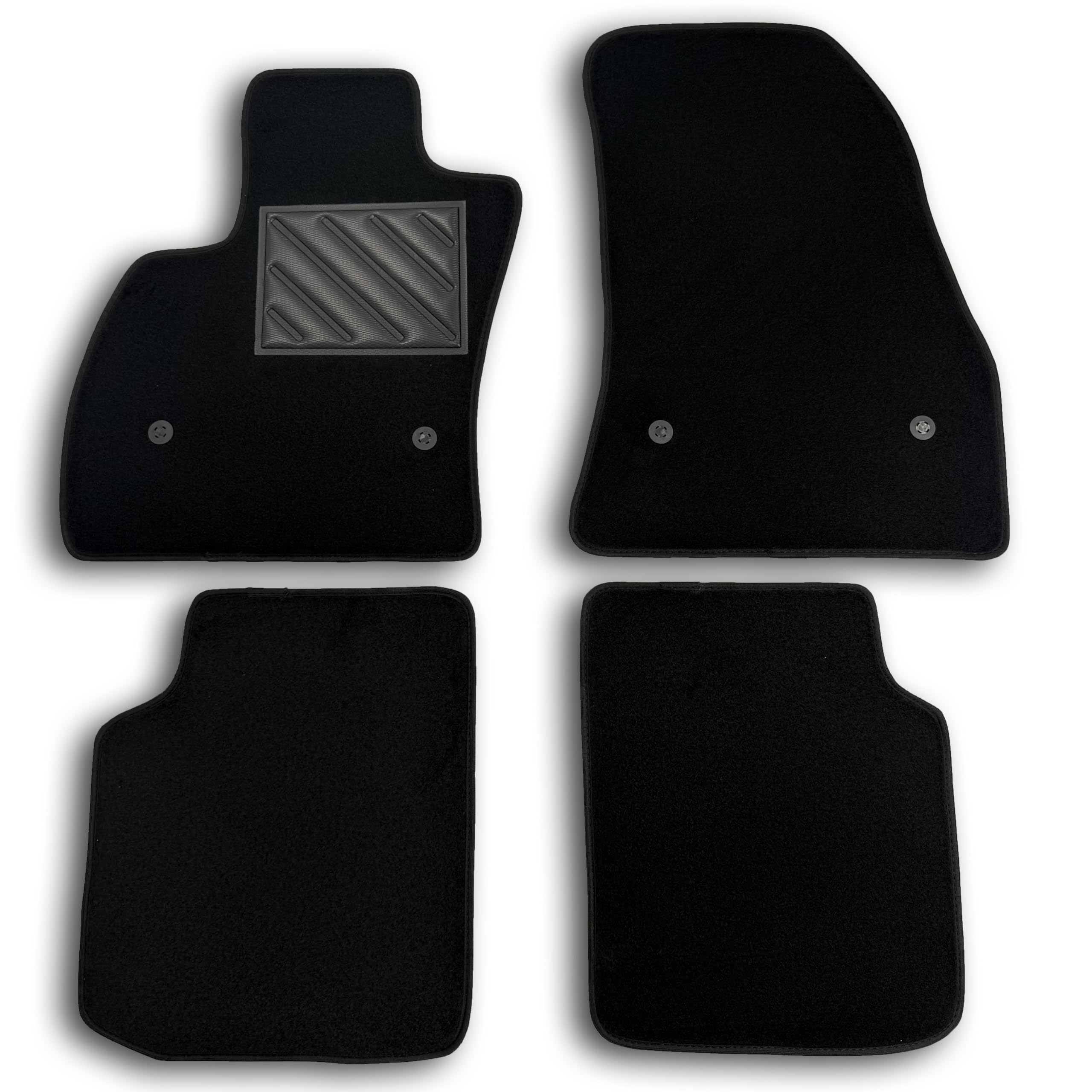 Alfombrillas para Fiat 500L, Trekking y Living de 2012-2017, Fabricadas a Medida, Antideslizantes, talonera de Goma Reforzada, Botones de Anclaje.