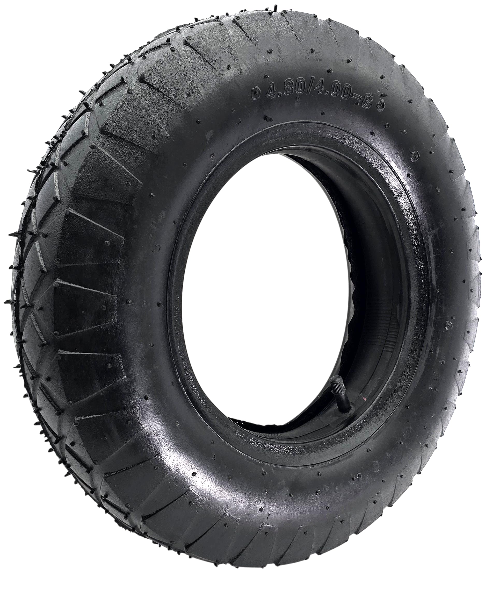 Hero Wheelbarrow Tyre 4.80/4.00-8 4PR with Hose - Load Capacity up to 200 kg - Pneumatic Tyres for Wheelbarrow, Sack Truck and Handcart