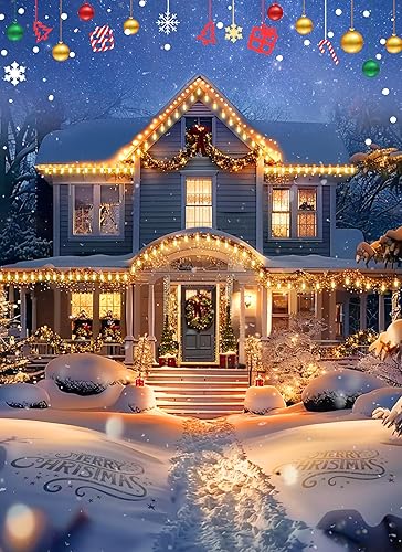 Miniatura 27 de 50FT C7 LED Christmas Lights, Outdoor Vintage String Lights with 52 Bulbs(2 Spare), Commercial Hanging Christmas Lights for Xmas Holidays Roofline