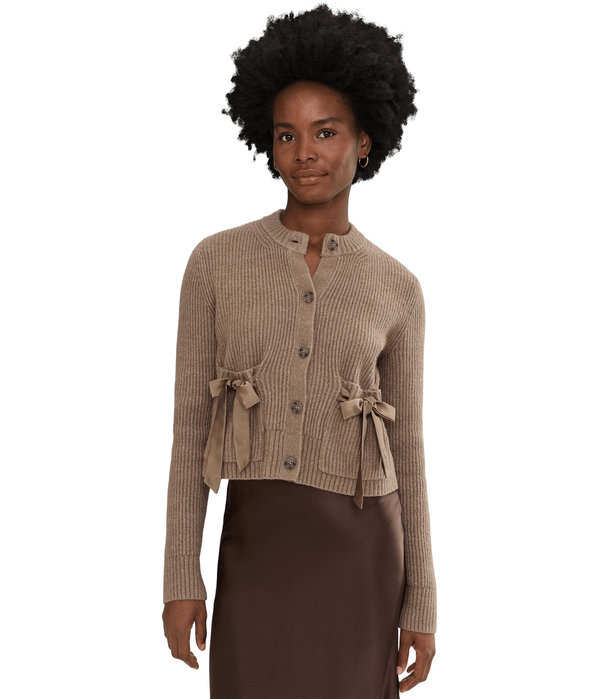 Splendid Womens Stassi Satin Tie Cardigan