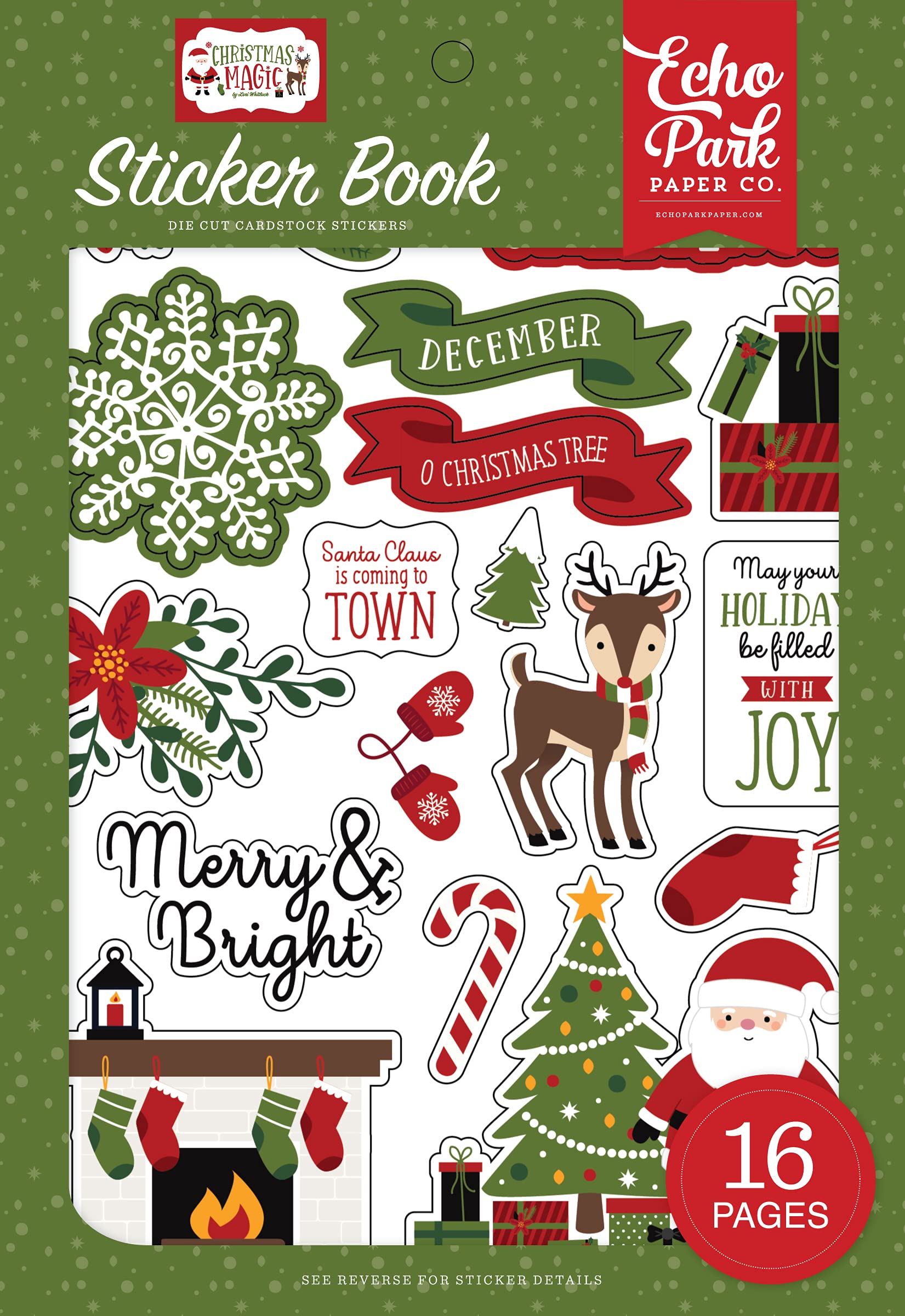 Echo Park Paper Company Christmas Magic Book Sticker, Multi