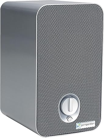 Guardian Technologies AC4100 3-in-1 HEPA Air Purifier System with UV Sanitizer and Odour Reduction 11-Inch Table Top Tower