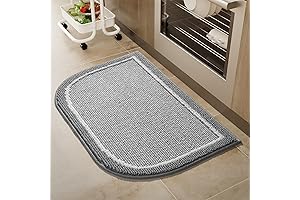 Grey Kitchen Front Door Rugs: Tidy Non-Slip Polypropylene Mats for Kitchens