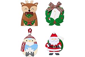 Papyrus Christmas Gift Card Holders, Santa, Reindeer, Penguin and Wreath