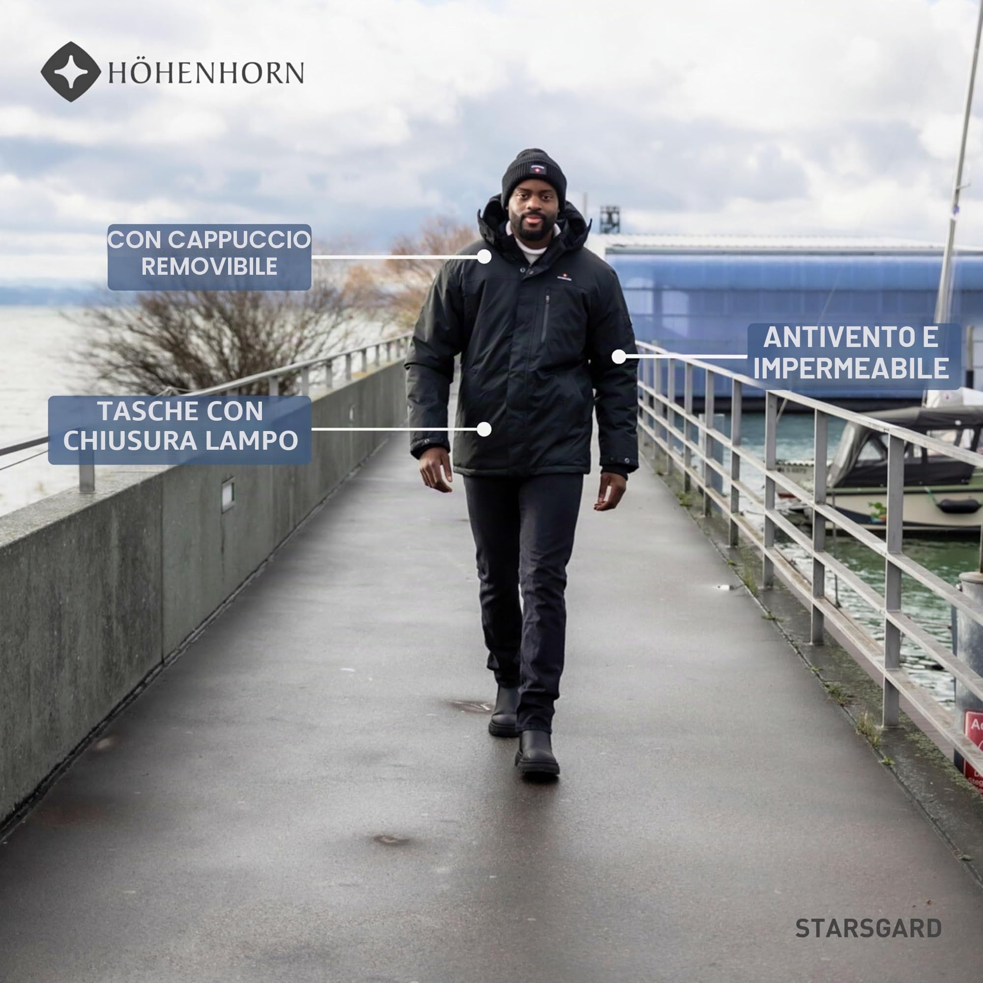 Höhenhorn Starsgard - Giacca invernale da uomo, impermeabile, traspirante