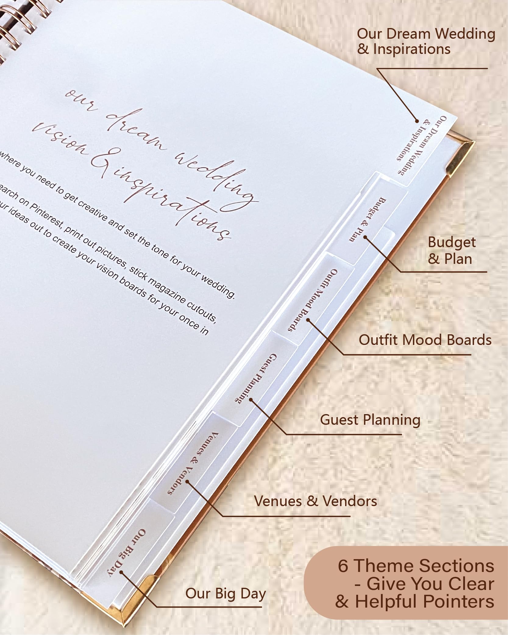 WeddingGiftsWedding Wedding Planner for Bride,Wedding Planning Book and Organizer,Wedding Binder Book with Pockets,Perfect Engagement Gifts for Newly Enaged Couples (Autumn) - Image 2