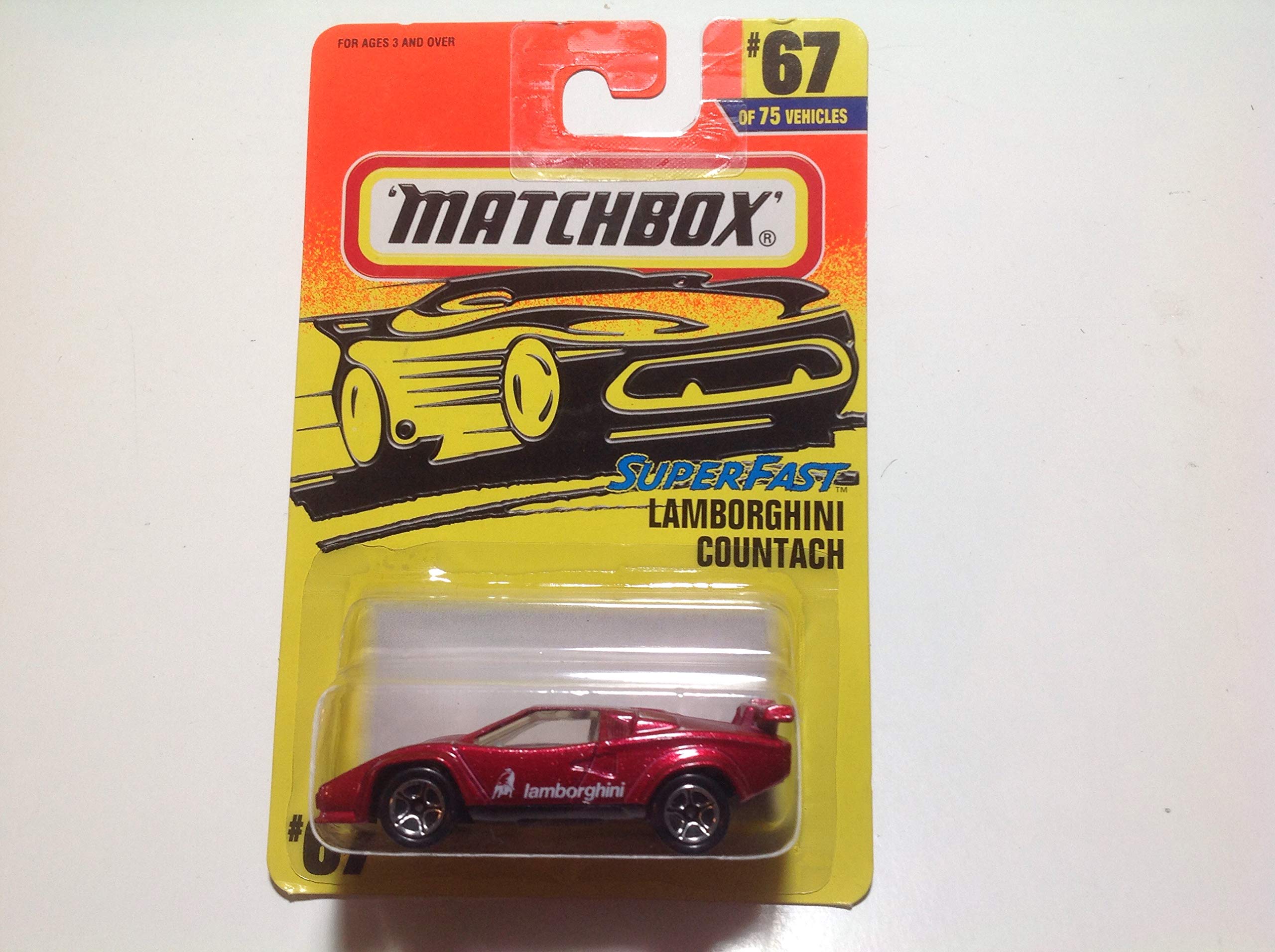 Amazon.com: matchbox red lamborghini countach 67 1993 die cast