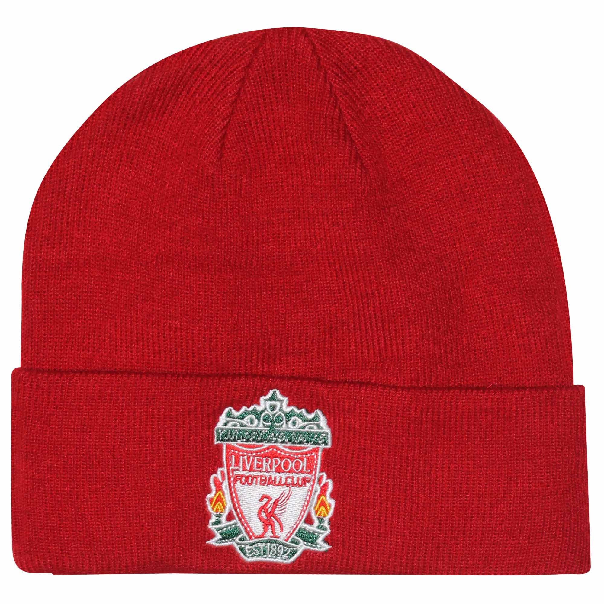GIFTS 4 ALL Official Liverpool Football Fans Bronx Hat, Liverpool Football Crest Woolly Hat, Liverpool Fans Beanie Red