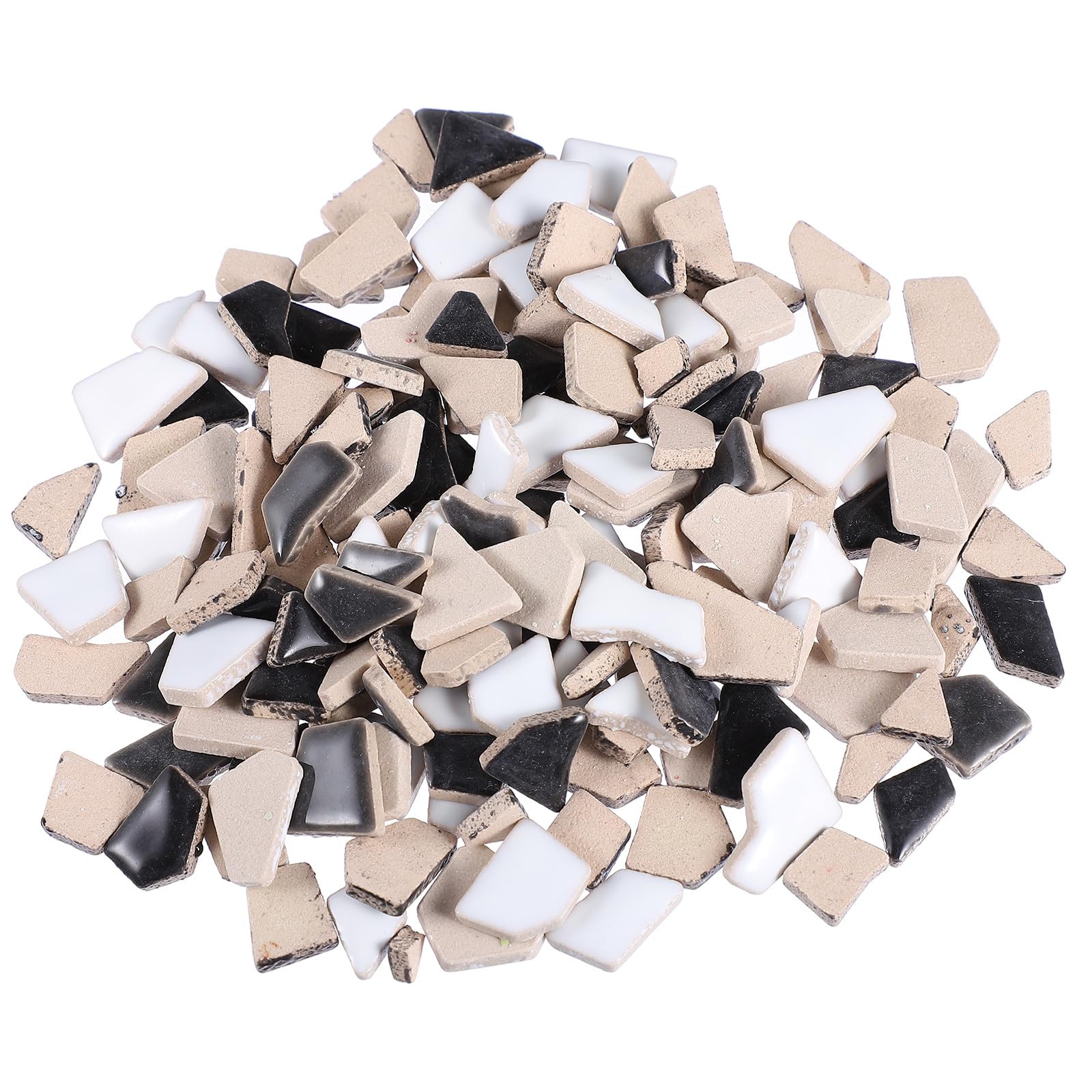 Azulejos de cerámica esmaltados irregulares, piezas de mosaico de 200 g para manualidades