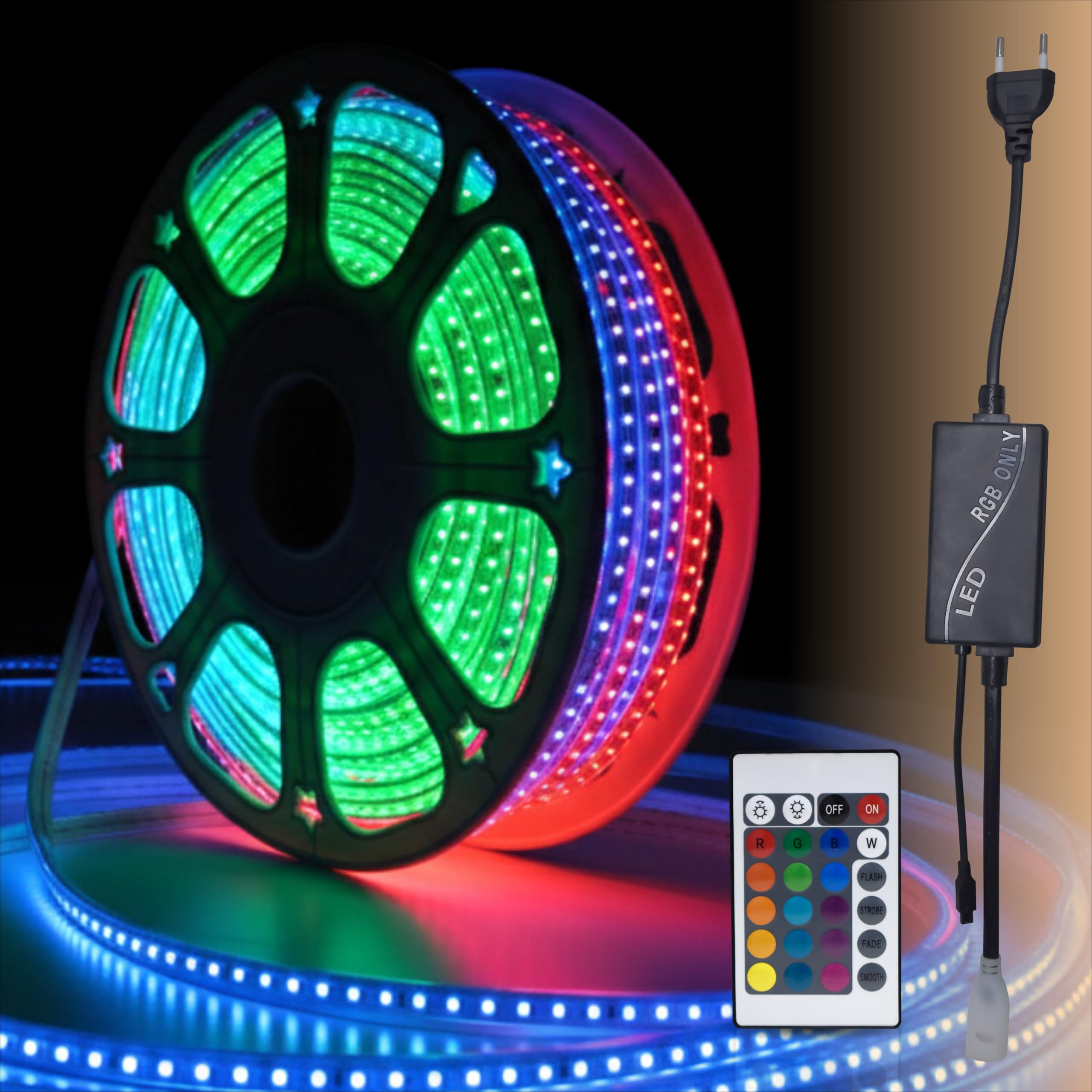Forus 20M Smart RGB LED Rope Light with Remote RGB - 20 Meter - Image 1