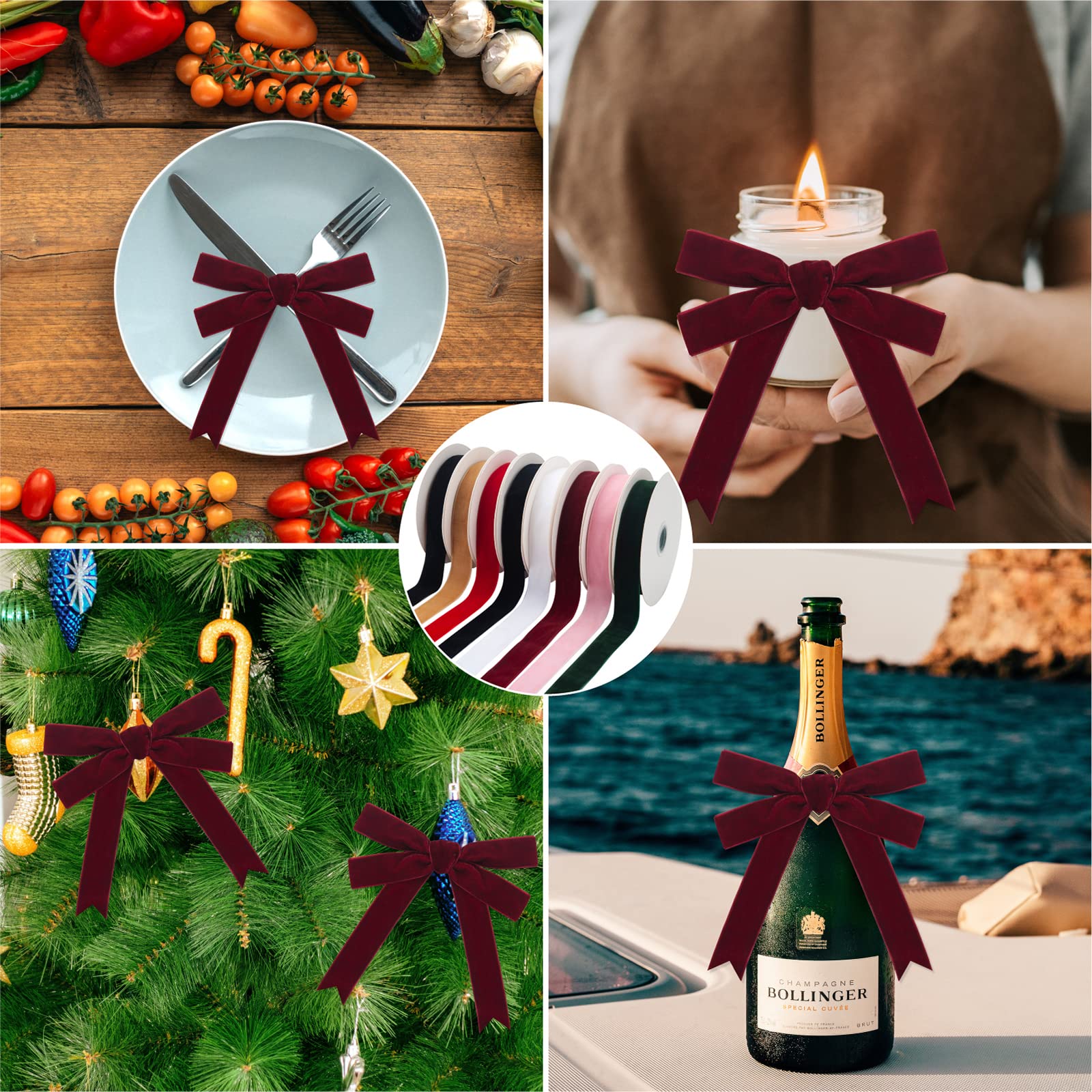 Ruban De Velours Doux Et Luxueux Pour Emballage Cadeau Et