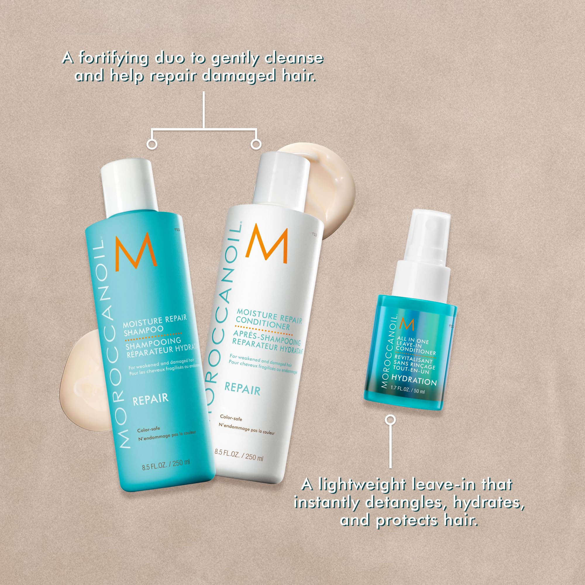 Coffret Cadeau soins capillaires Moroccanoil – Réparation et Hydratation