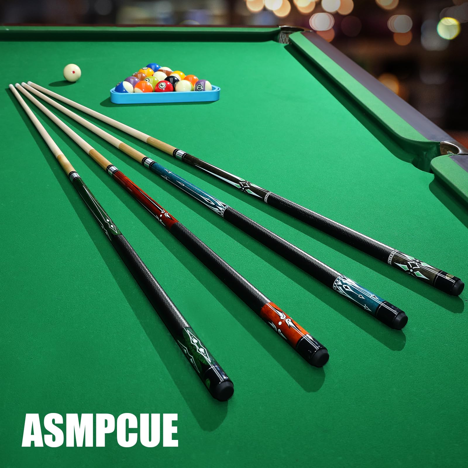 Queue de Billard, 58 Pouces 19 Oz Pool Cue Stick Bâtons de Billard en Bois Dur de Pointes de 13 mm pour Joueur Professionnel de Billard