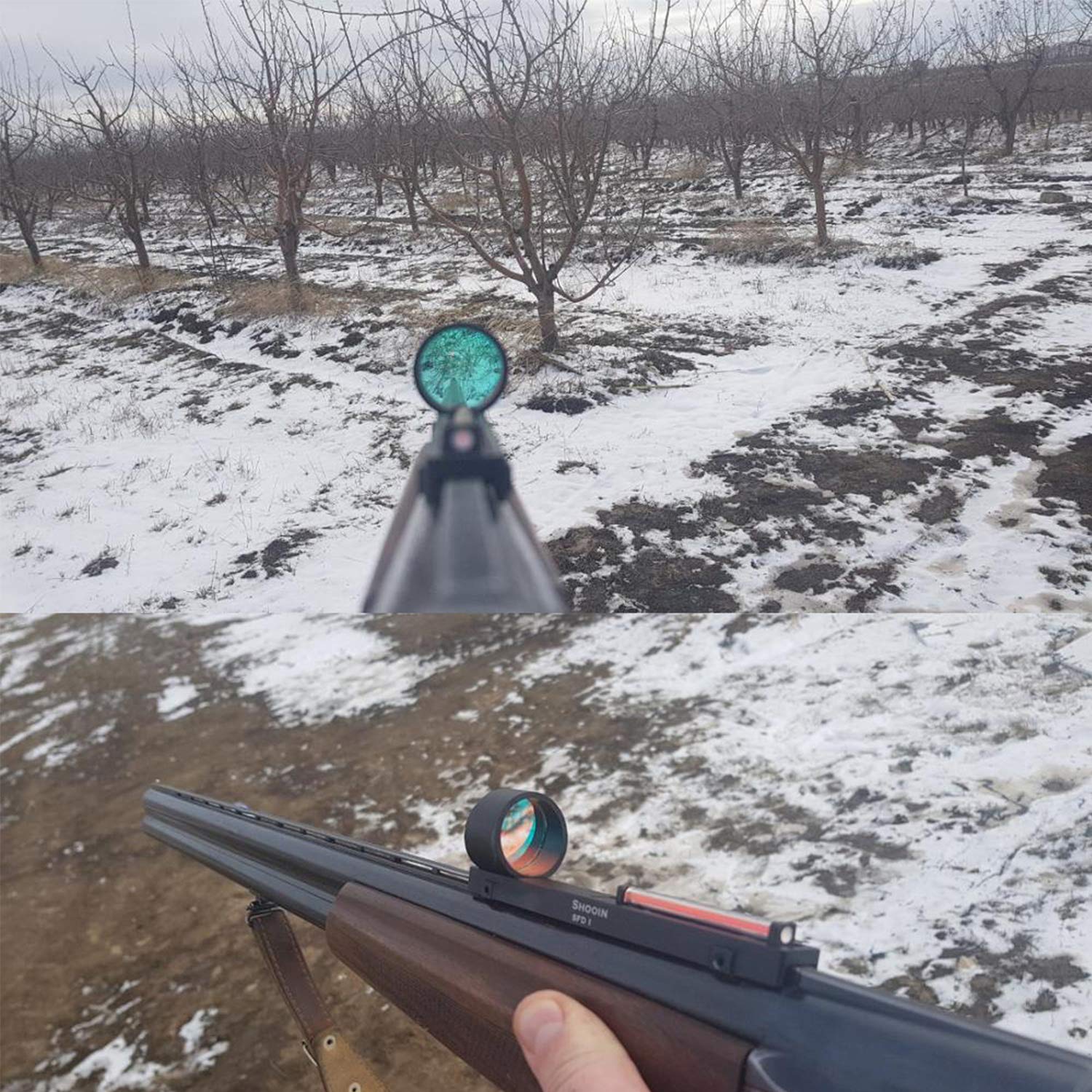 Mirino in fibra rossa 1x28mm Ottica tattica per tiro all'aperto Caccia Riflessione olografica Vista