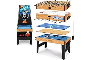 SereneLife Multi-Game Table: 6-in-1 Fun for Kids and Families