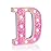 Foaky Pink Light up LettersPink Party Decorations,Girls Room Decor,Glitter Light Up Letters,Alphabet Letter Sign for Night Light Birthday Party Girls Gifts, Home Bar DecorationD
