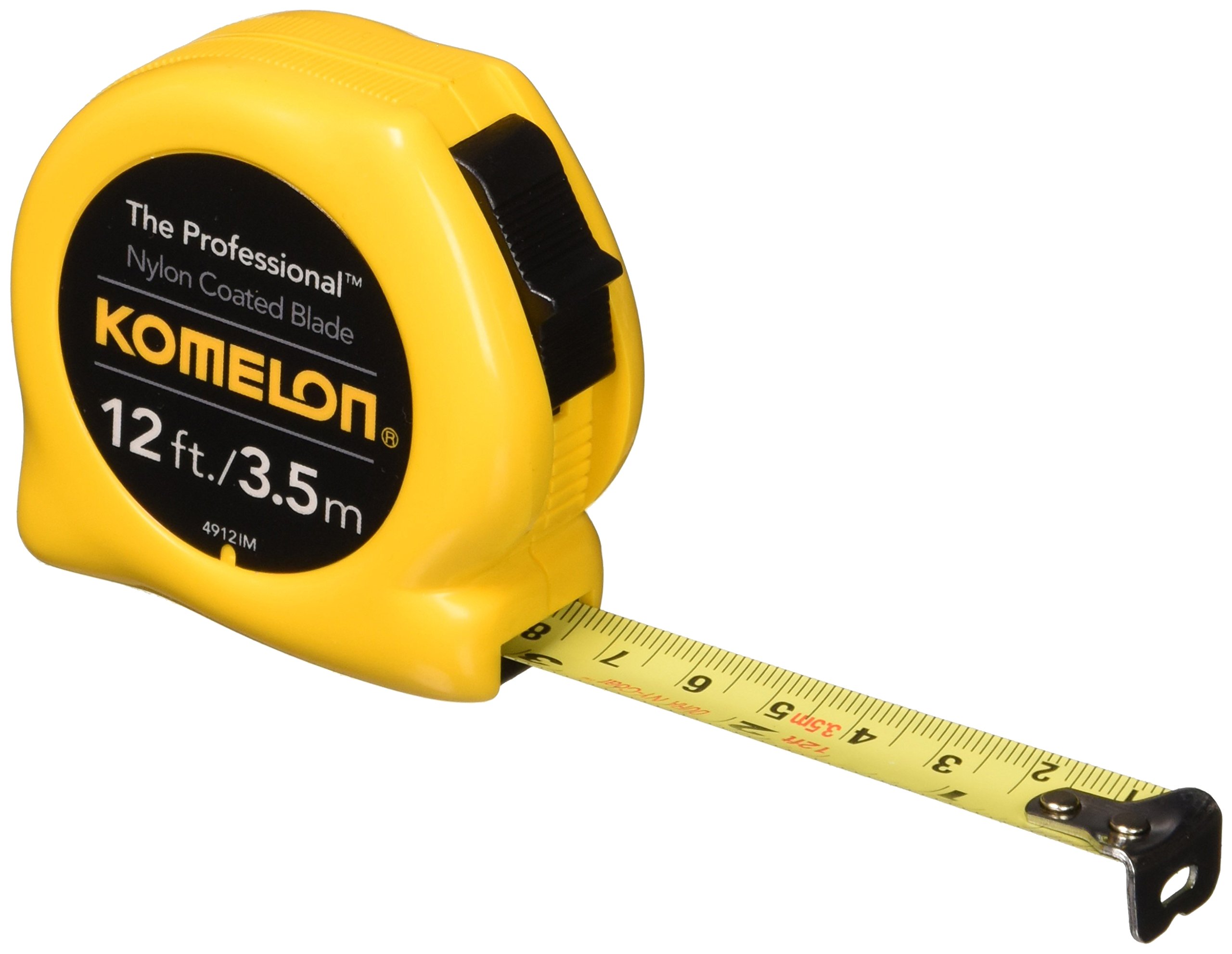 Komelon 4912IM The Professional 12-Foot Inch/Metric Scale Power Tape, Yellow — Amazon image 4