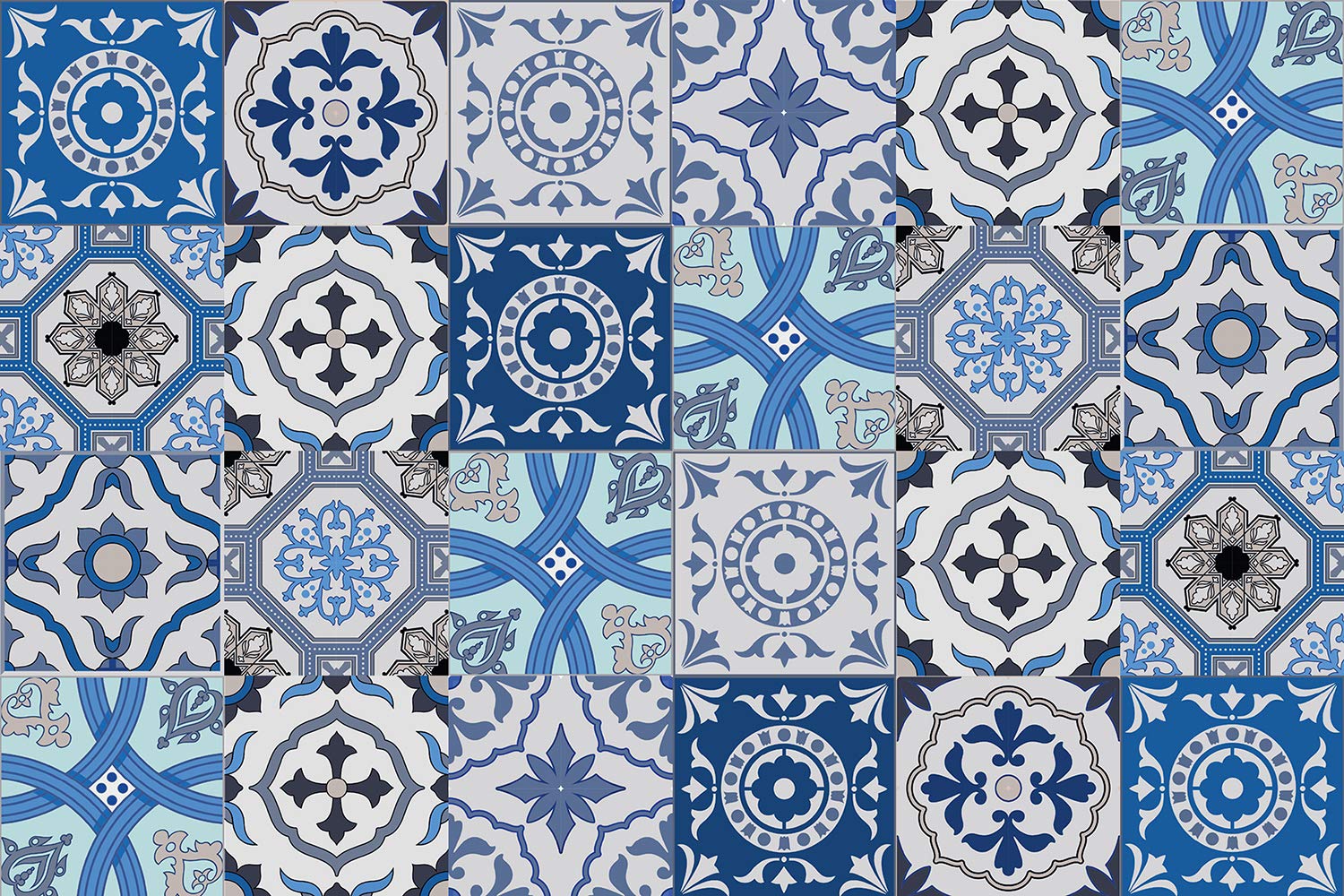 Queence | Küchen Spritzschutz Fliesenmuster 60x40 cm | Küchenrückwand | Alu-DiBond | Abdeckung Herd und Spüle | Küchenpaneele| Küchenfliesen | Fliesenspiegel | Rückwand, Größe :60x40 cm