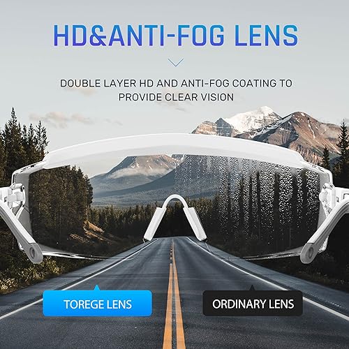 Miniatura 5 de MEIGIX Gafas de seguridad antivaho Gafas de seguridad sobre gafas protectoras con lentes antiarañazos ajustables