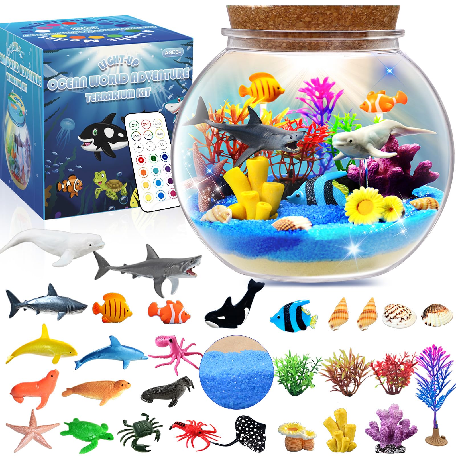 Amazon.com: Ocean Light Up Terrarium Kit for Kids - LED Night