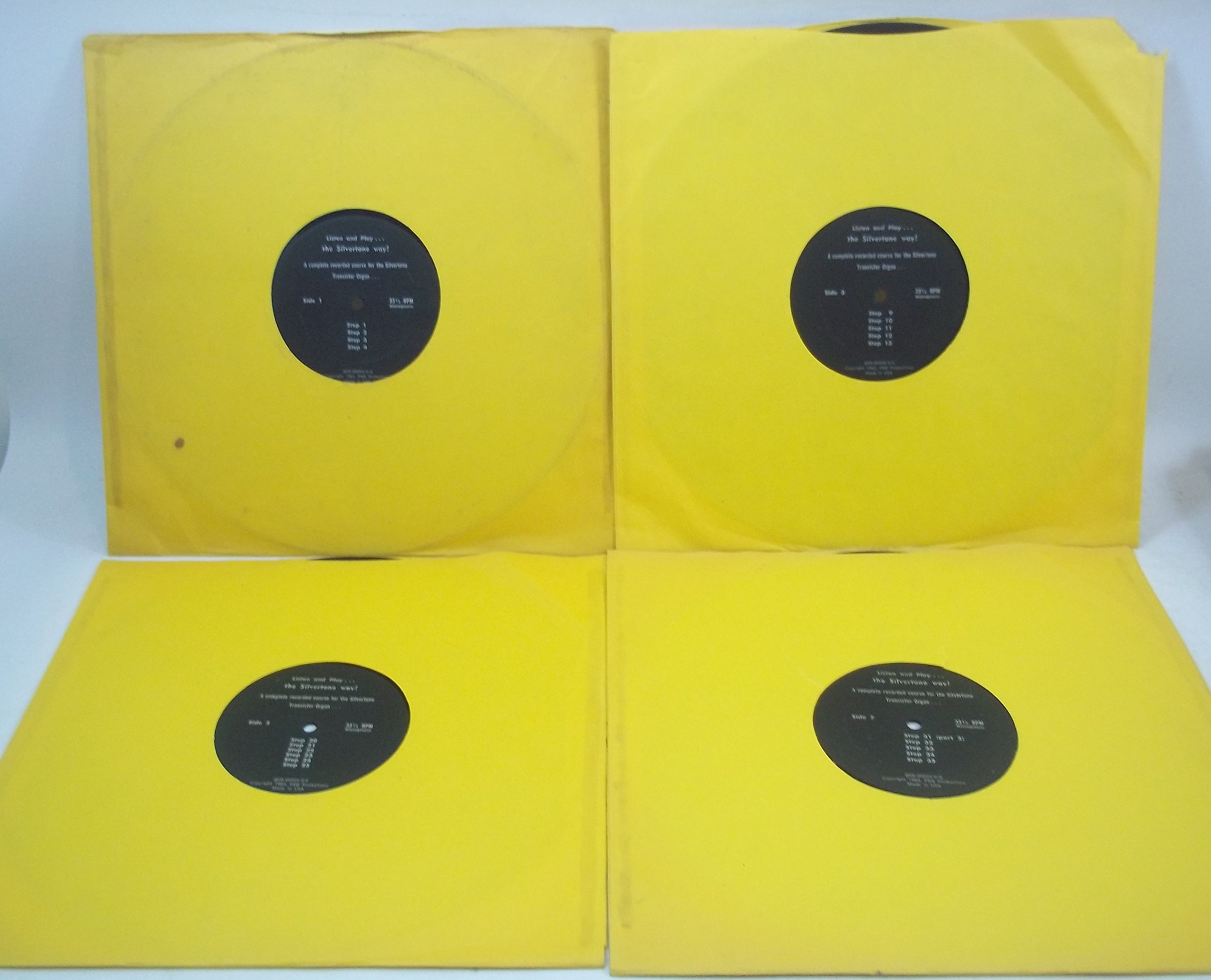 Listen and Play the Silvertone Way! A complete recorded course for the Silvertone Transistor Organ (4 record set)