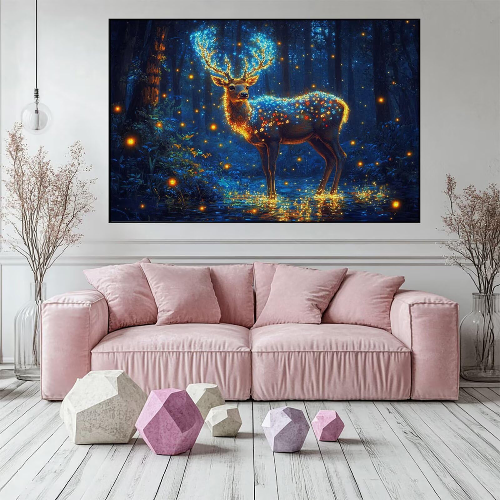 Puzzle 3000 elementów leśnych puzzle dla dorosłych jeleń 122 x 81 cm Unikalne rzemiosło klasyczne 3D Drewniane układanki do rodzinnych gier aktywnych, układanka do samodzielnego wykonania nawet do