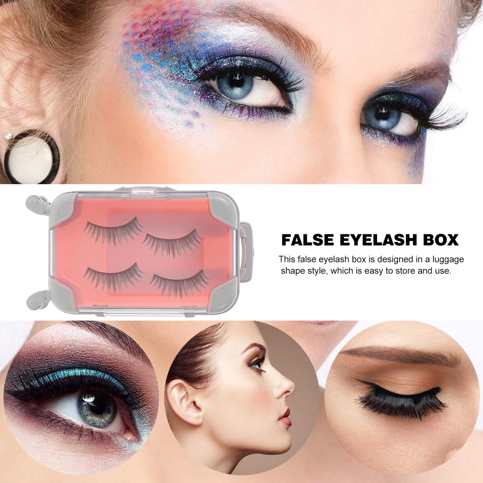 50 Stück Wimpern-Aufbewahrungsboxen – Leere Kunststoff-Etuis Für Falsche Wimpern, Rosa