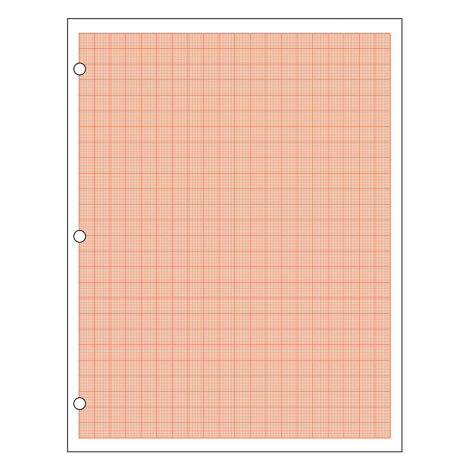 Geyer Instructional Products - Metrisches Millimeterpapier, vollständiges Blattraster mit mm- und cm-Linien, doppelseitig, 500 Blatt Ries, dreilochig gelocht