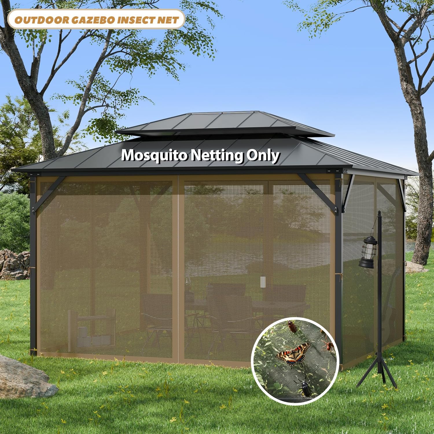 Moustiquaire de Remplacement Universelle pour Gazebo