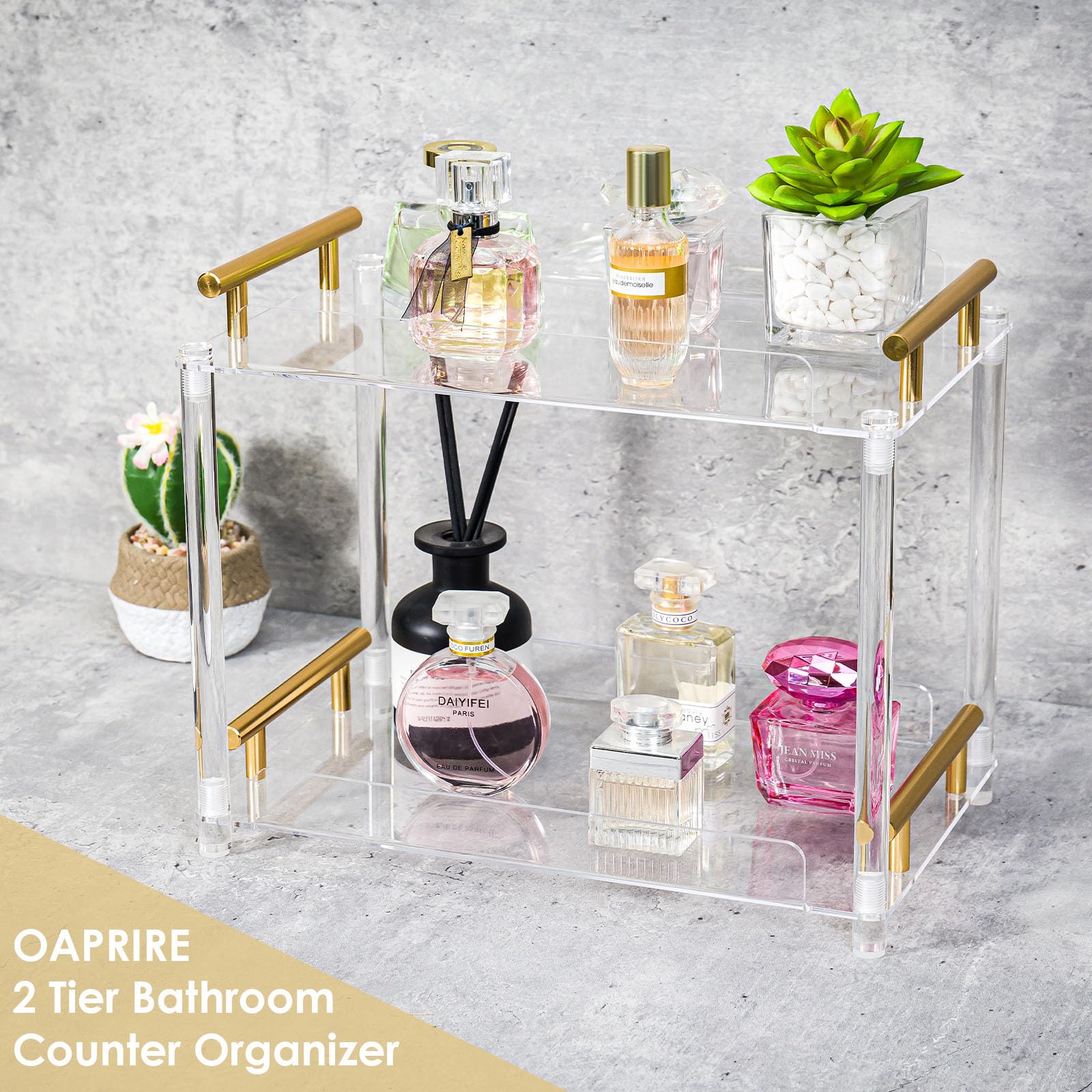 Snapklik.com : OAPRIRE 2 Tier Bathroom Countertop Organizer, Easily ...